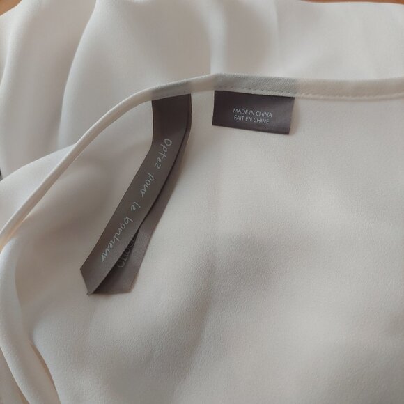 Penningtons Plus Size Womens Cream Tank Top with Embelishment V Neck Trim - Picture 8 of 12